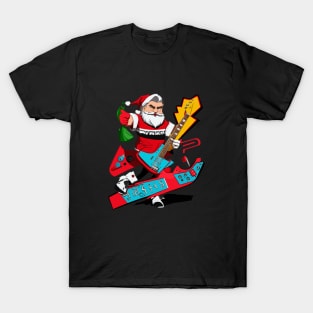 Santa Claus Guitar T-Shirt